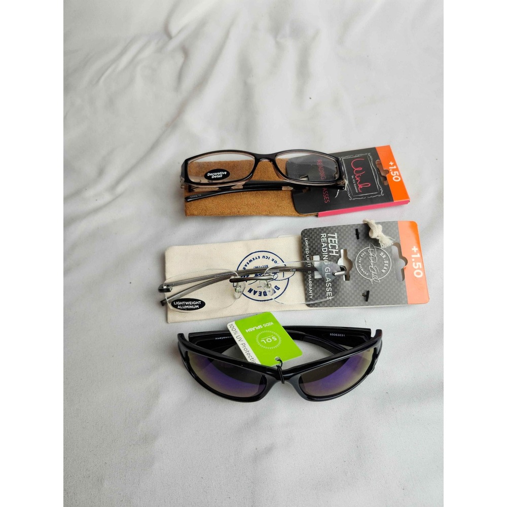 ICU Eyewear Bundle 3 Pairs +1.50 Reading Glasses & 1 Pair Kids Sunglasses NWT